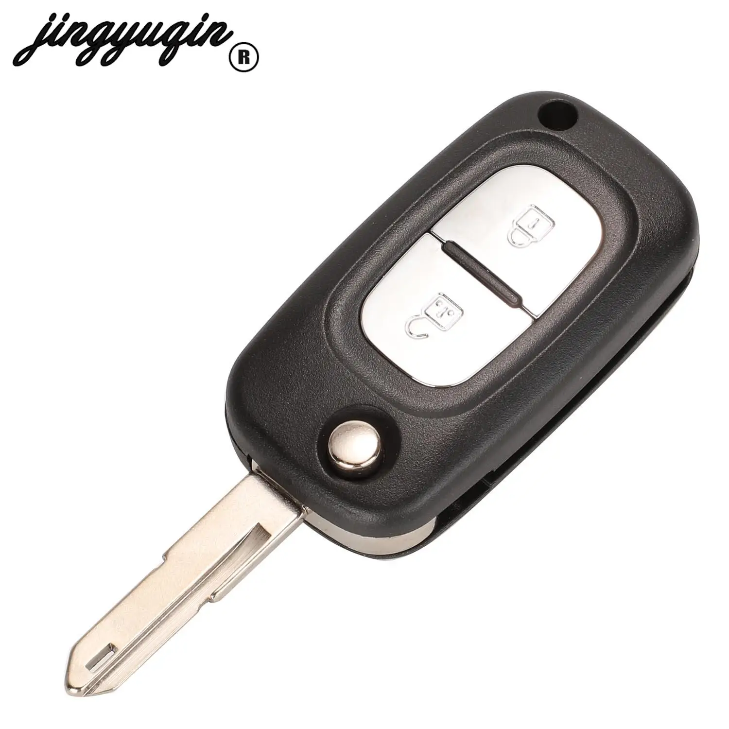 jingyuqin 2 Buttons 433MHz ID46 PCF7947 Chip Flip Remote Car Key FOB For Renault Clio III Master Modus Twingo VA2 NE72 Blade