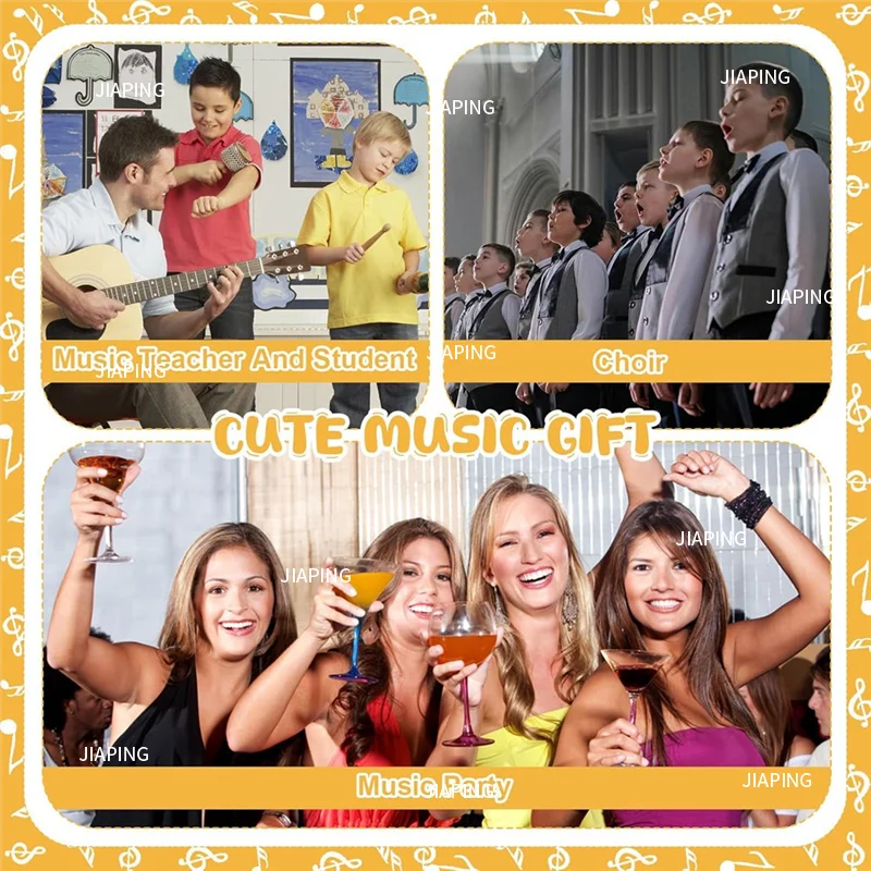 مناسبة لـ T43C-30Pcs juego papelería para recuerdos de fiesta musical، بما في ذلك notas musicales، lápices، borradores، #4