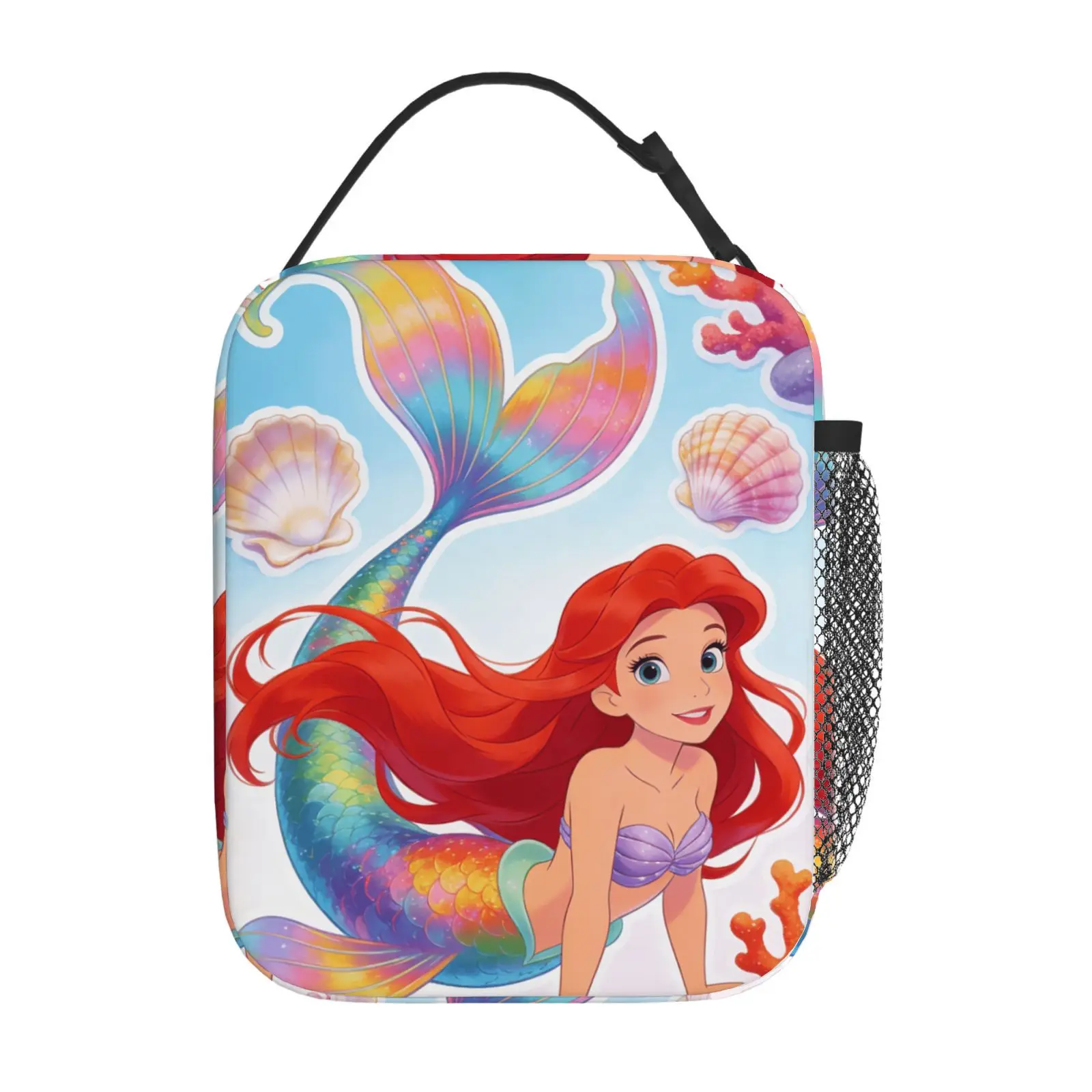 

1pc The Little Mermaid Ariel theme cute lunch bag, suitable for casual daily application, commuter lunch bag, gift