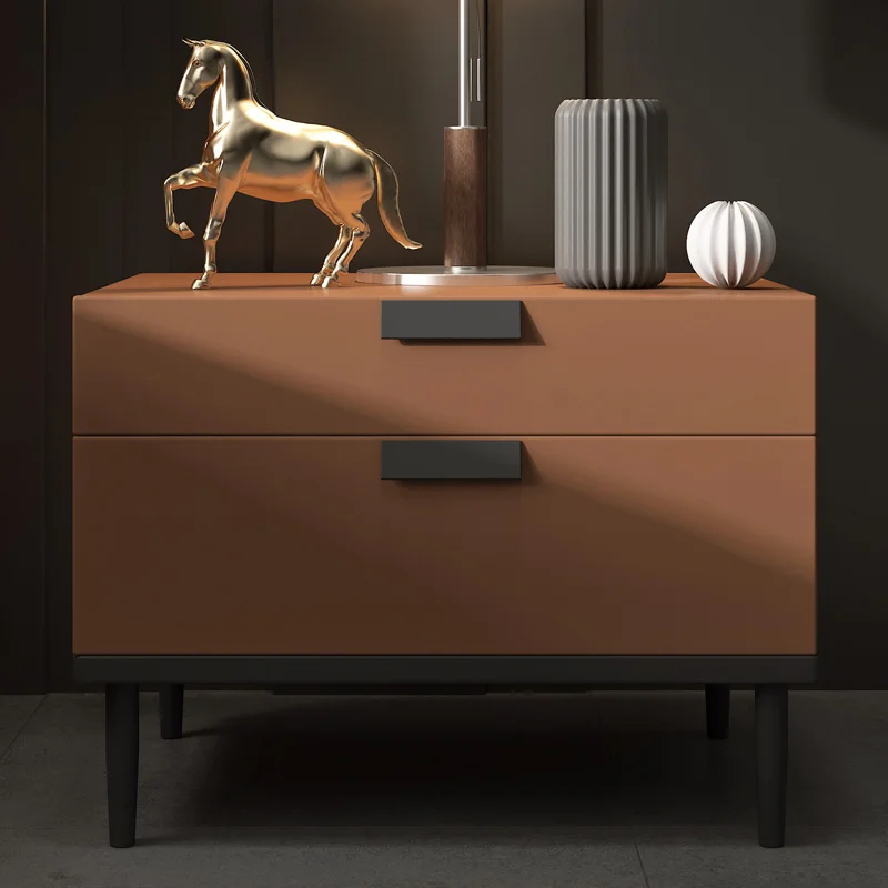 Simple modern bedroom mini small locker solid wood simple Nordic wind bedside storage cabinet