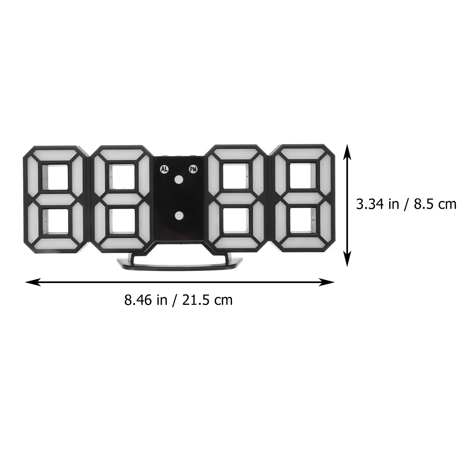 

1Set LED Digital Wall Clock 3D Hanging Mute Silent Clock Modern Home Decoration Bedroom Living Room Office Use