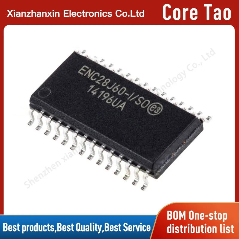 1~5PCS/LOT ENC28J60 ENC28J60-I/SO SOP-28 Ethernet controller