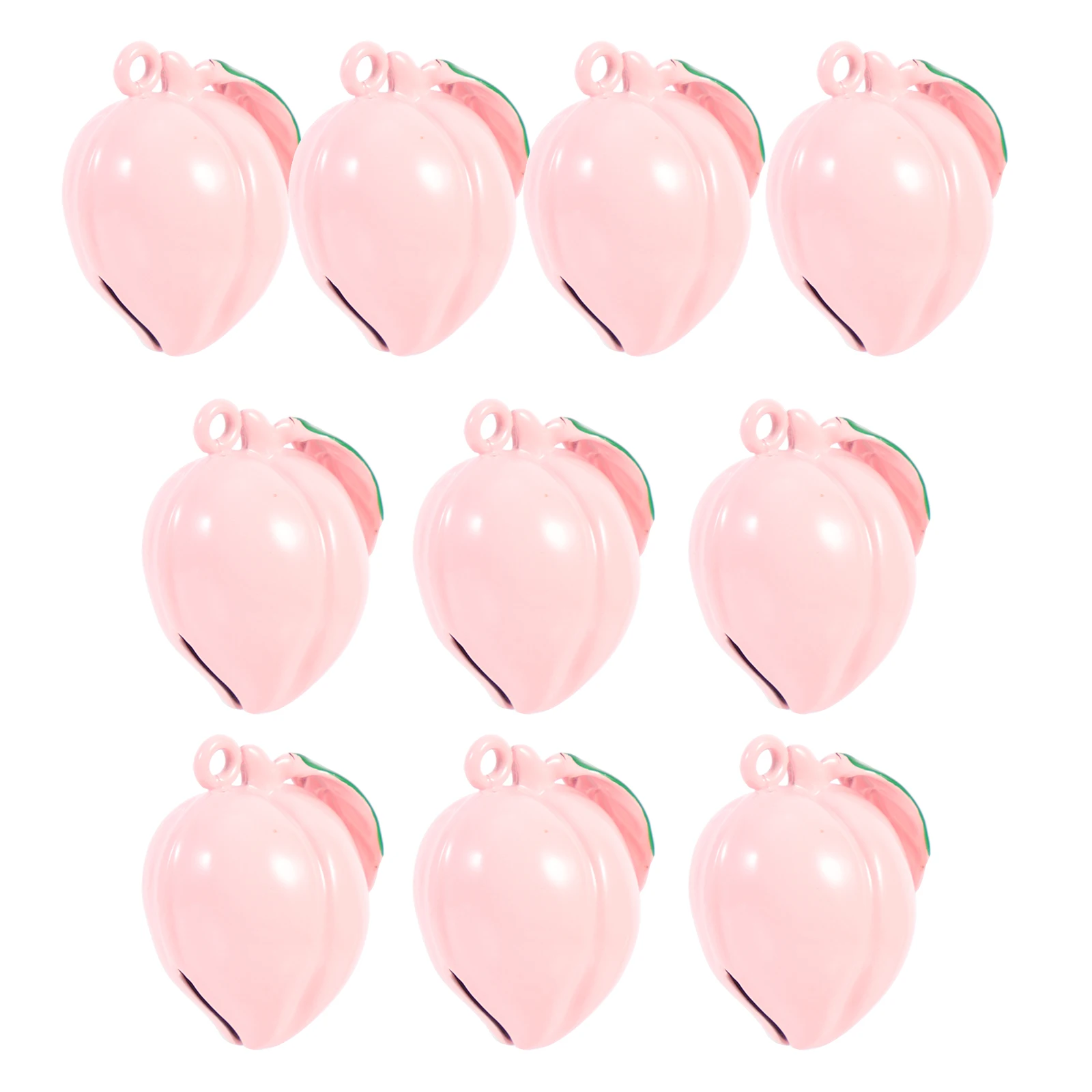

10 Pcs Peach Bell Amulet H crafted DIY Bells Festival Decorations Craft Accessories bells Christmas party charms