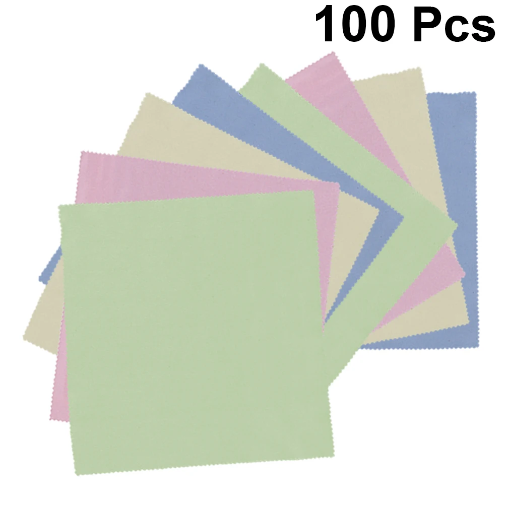 

100 Pcs Polishing Cloth Lens Cleaner Microfiber Rags Phone Cleaning Wipes Cleaners Eyeglass Laptop Screen Spectacle