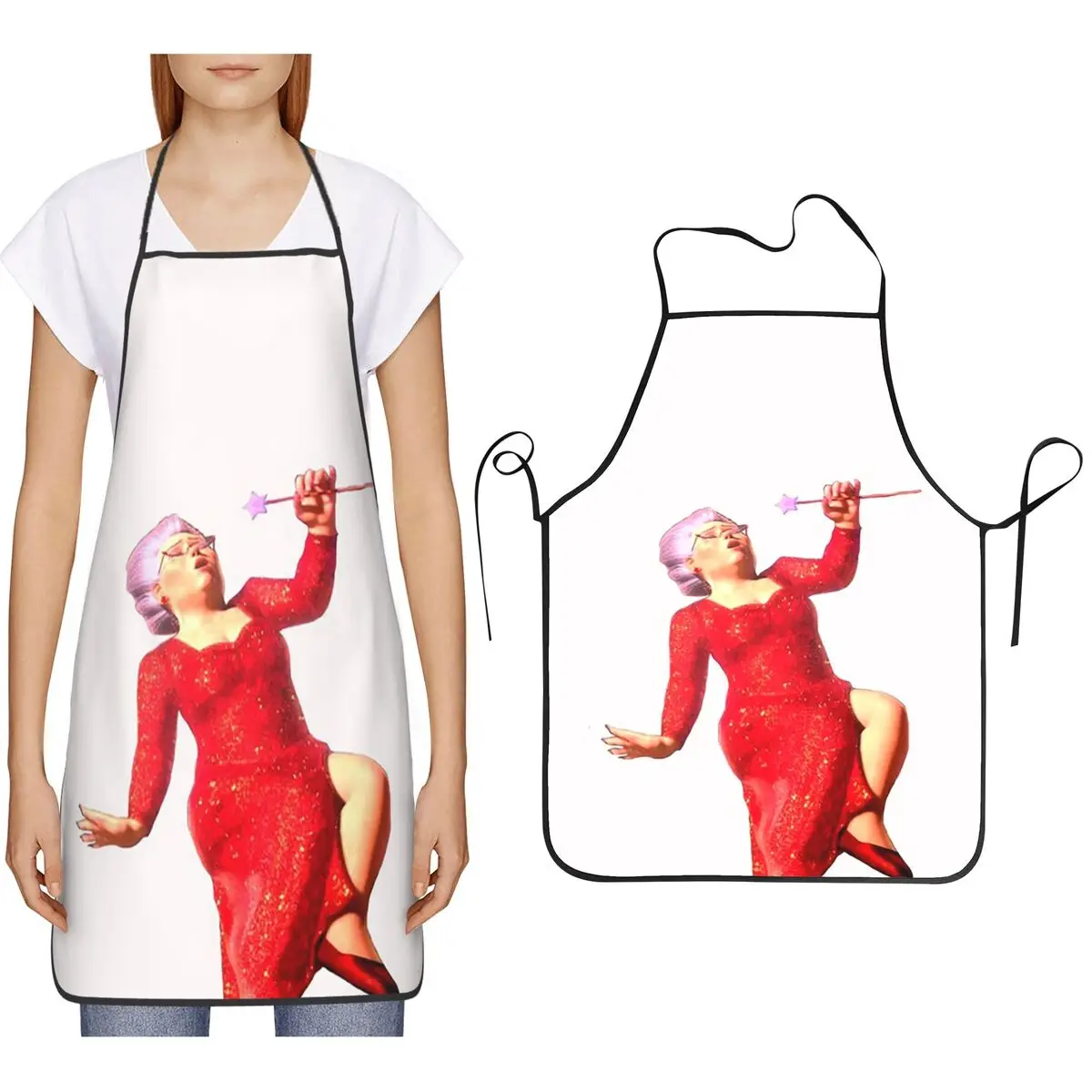 

Фартук «Сказка крестной из Шрек» для шеф-повара, кулинарии, кухни, нагрудник без рукавов, кухонный сарафан для уборки для женщин и мужчин, садоводства