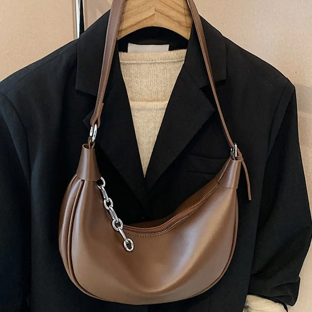 

Fashion Multi-color Tote Bag Large Capacity Waterproof Shoulder Bag Dumpling Shaped PU Underarm Bag Gifts
