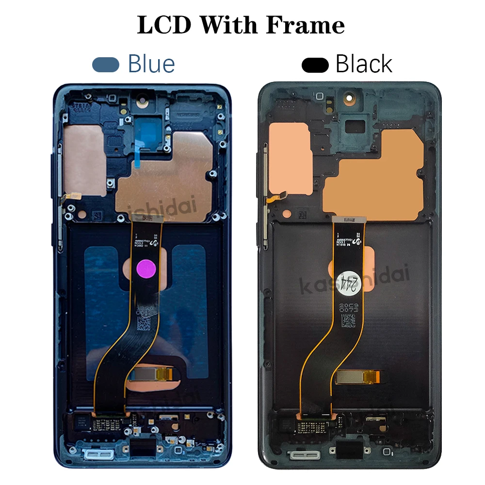 OLED For Samsung Galaxy LCD Display Touch Screen Digitizer S20 Plus G986B/DS G985 Assembly Repairment Parts With Frame