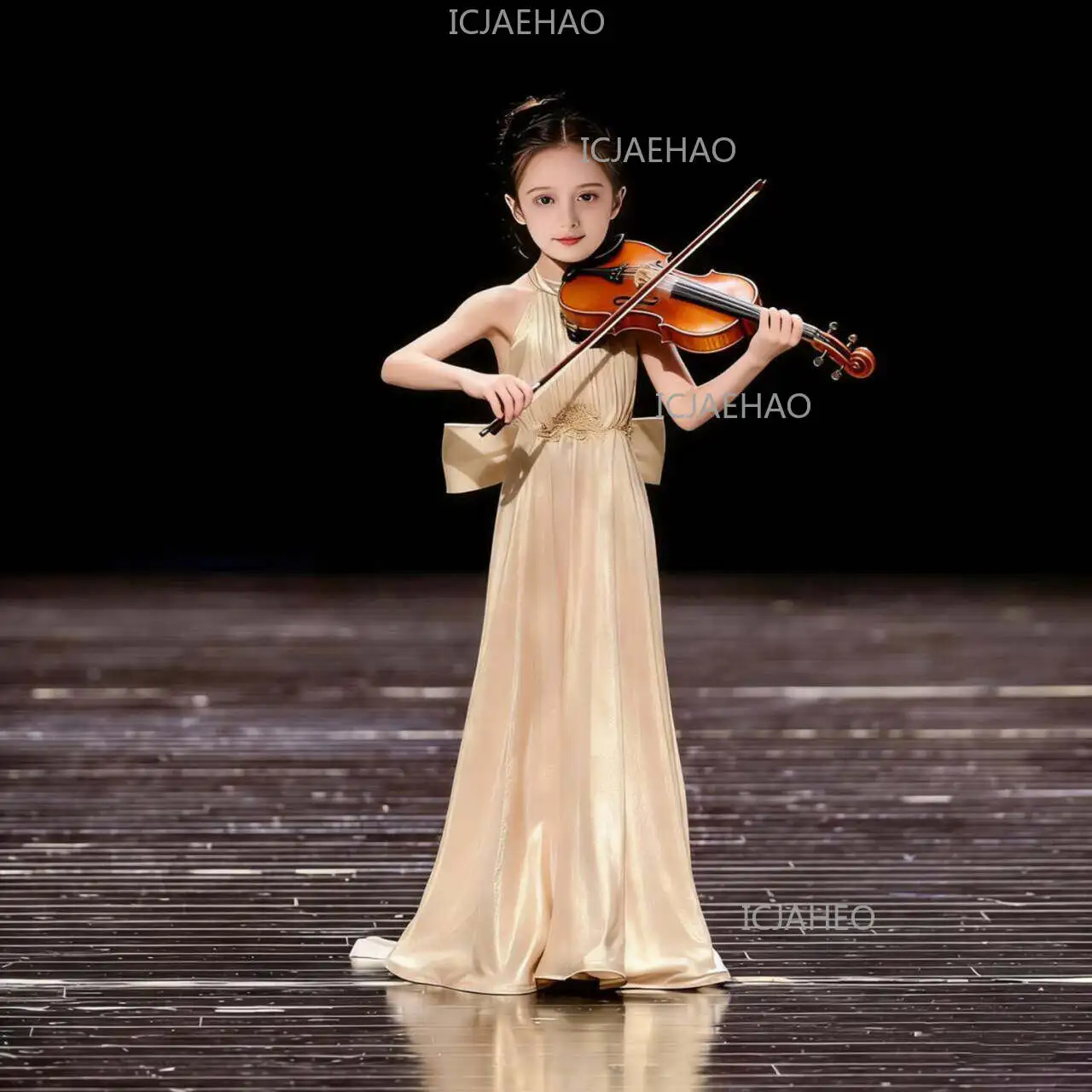 Girls Evening Dress, Girls Princess Dress, Girls Birthday Host Piano Violin Dress, Model Catwalk Performance Children Costume