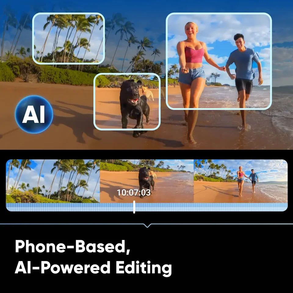 حزمة Get-Set الأصلية Insta360 X4 مع بطاقة 128 جيجابايت - مقاومة للماء مقاس 33 بوصة، صور بدقة 72 ميجابكسل، 8K30/5.7K60 360 ° فيديو سينمائي H.265 #3