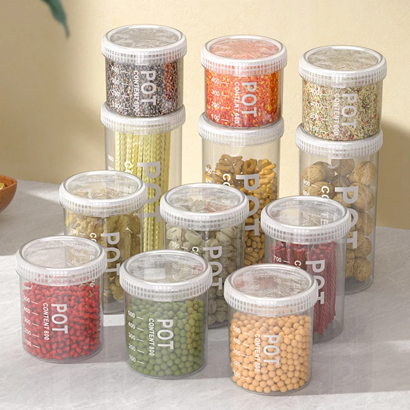 2/4PCS Food Grade Grain Storage Tanks Sealed Cans Moisture-proof Kitchen Jar Organizer Portable Snack Insect Proof Household Box