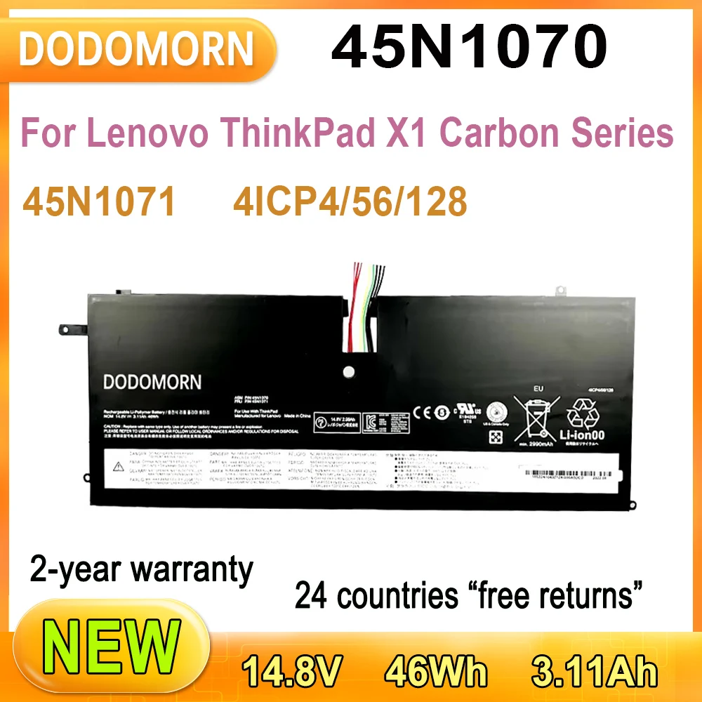 

Новый аккумулятор 45N1070 для ноутбука Lenovo ThinkPad X1 Carbon,X1c Carbon Touch Series, 14,8 в, 46 Вт/ч, а/ч, 45N1071, высокое качество