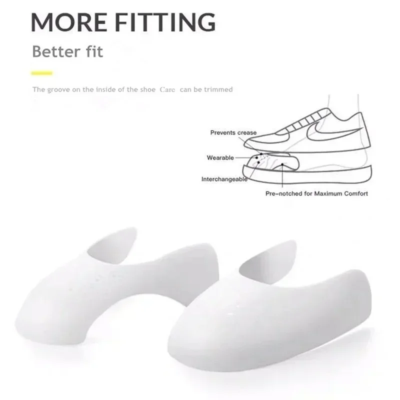 2Pcs Crease Protector Shoe Head Stretcher Sneaker Anti Crease Wrinkled Fold Shoe Support Toe Cap Sport Crease Protector Dropship