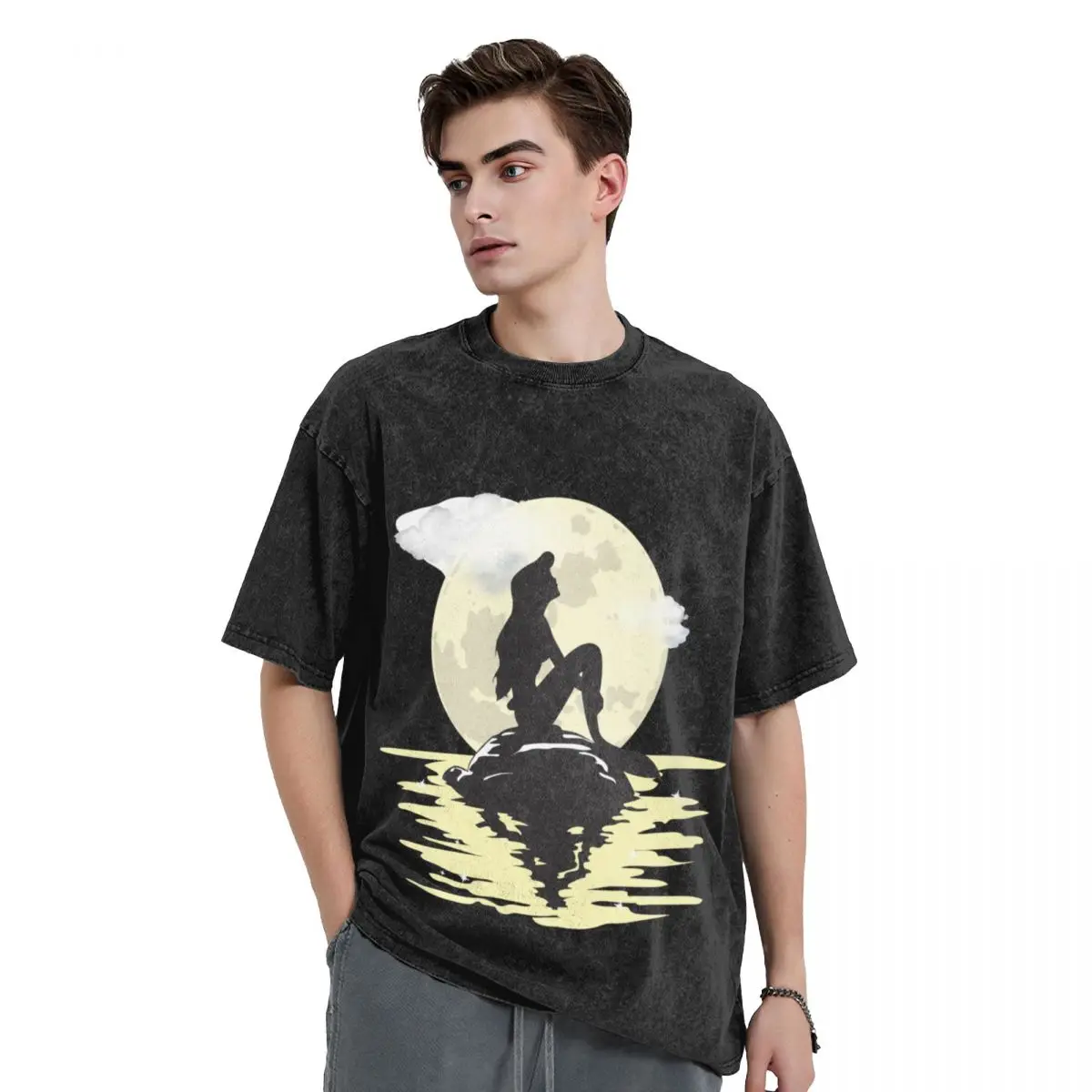 

Under the Moonlight T-Shirt cotton graphic tees kawaii clothes men clothes