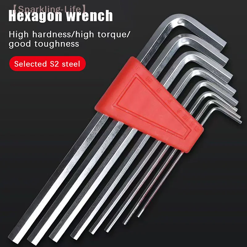 8pcs Allen Wrench Metric Wrench Inch Wrench L Wrench Size Allen Key Short Arm Tool Set Easy To Carry In The Pocket