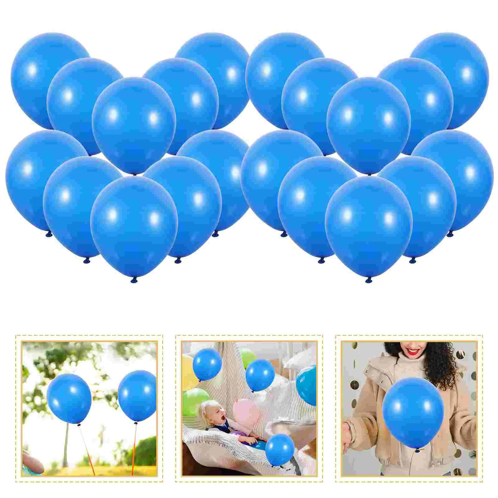 50 Pcs Royal Blue Latex Balloon Balloons Party Scene For Arch Wedding Girl Smooth Surface Emulsion Informal Event Decorations