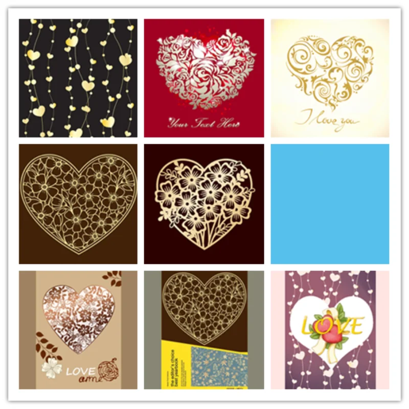 

New 2023 Mother's Day Hot Foil Flower Heart Love Background Scrapbooking Frames Card Craft No Clear Stamps Metal Cutting Dies