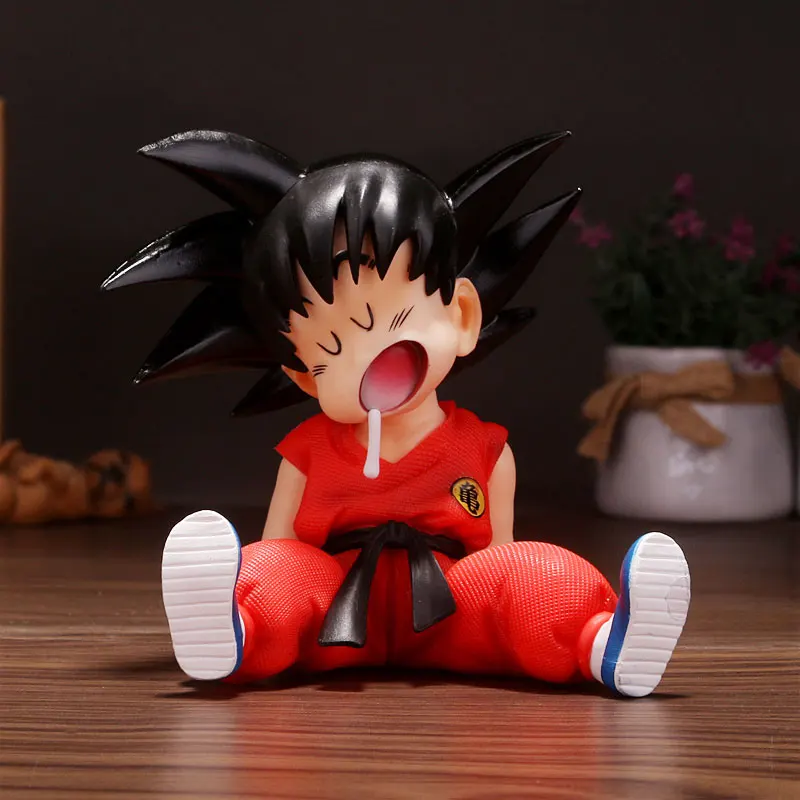 Figurka Anime Dragon Ball Śpiący Son Goku Figurka Akcji Wersja Q Super Saiyan Model PVC Dekoracja na Biurko Kolekcja Zabawka Prezent
