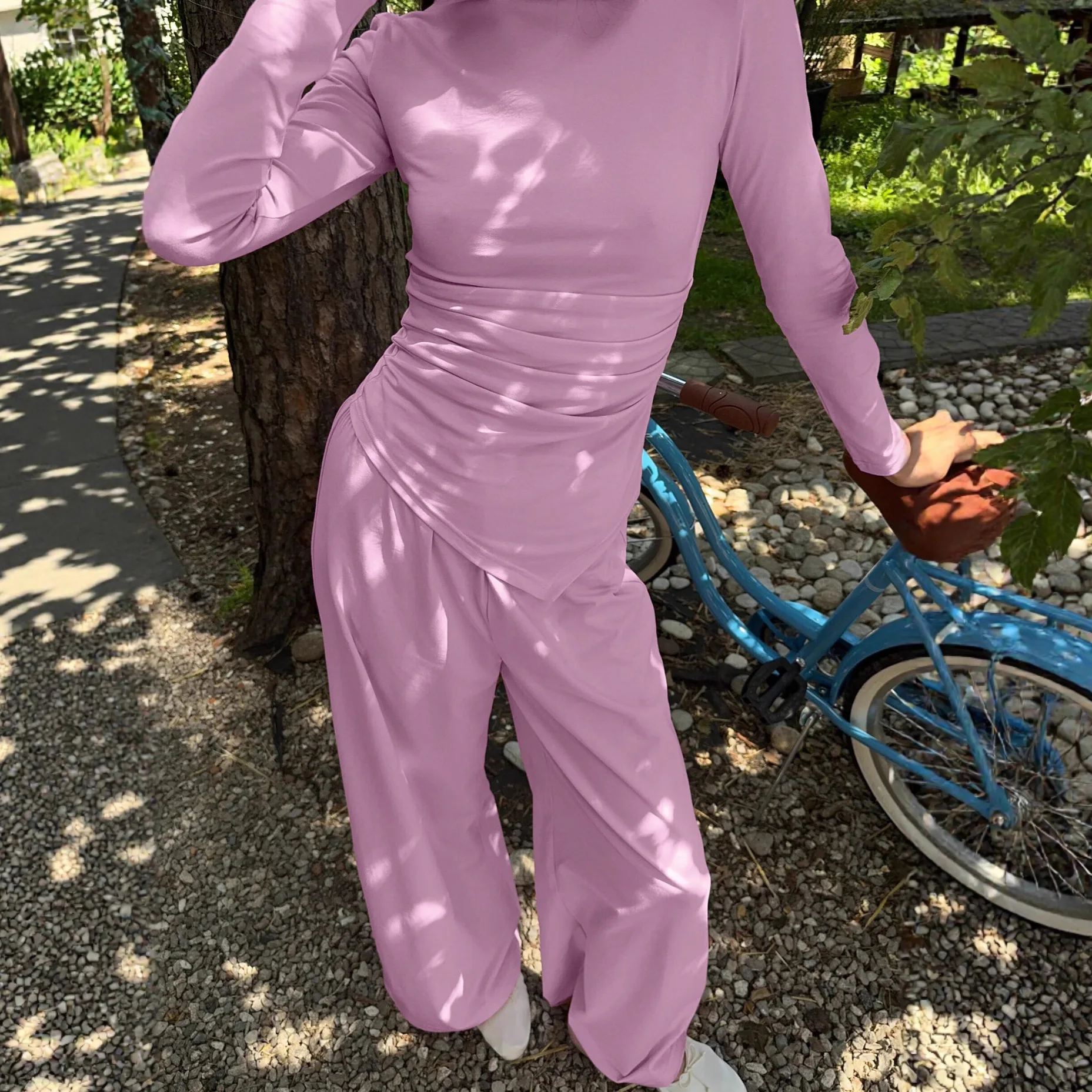 

2026 New Milk Silk Comfortable and Skin-friendly Long-sleeved Trousers Can Be Worn Outside Pajamas Set Home Clothes for Women