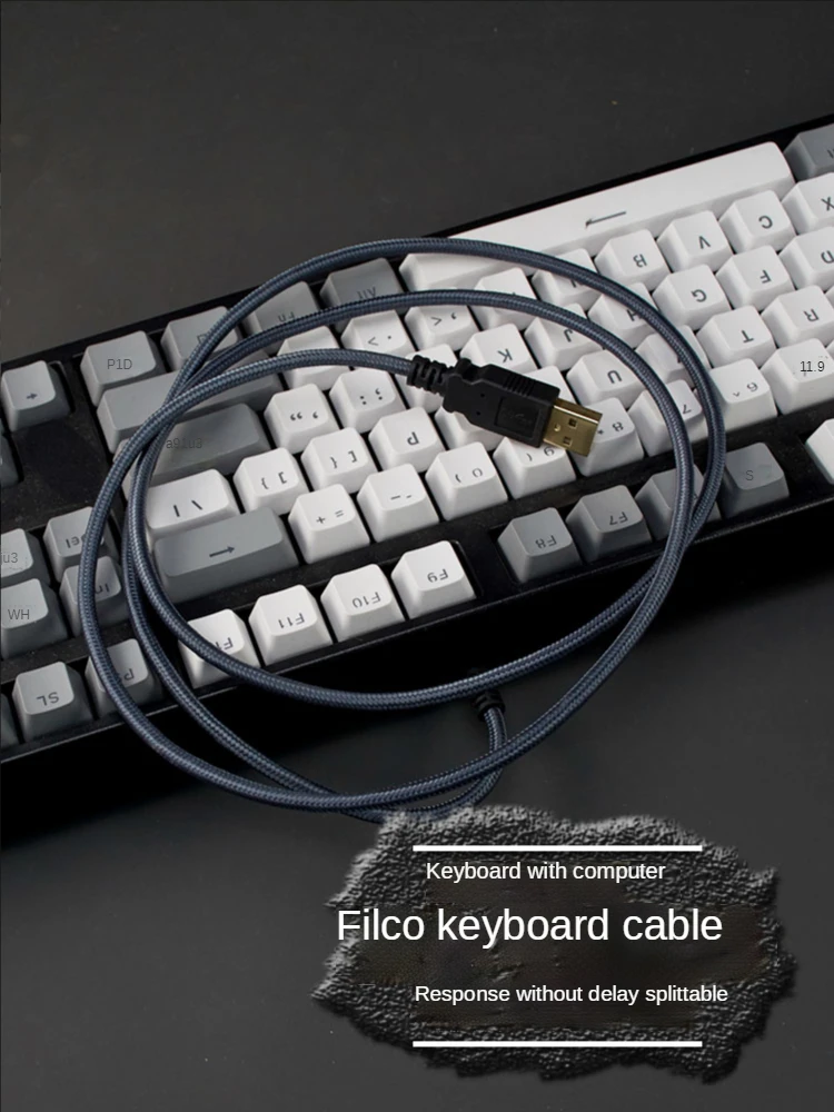 1.5M Filco Keyboard สาย Filco Keyboard ข้อมูลสาย Ninja Holy Hand Second Generation 87/104 USB ข้อมูลสายคอมพิวเตอร์คีย์บอร์ด