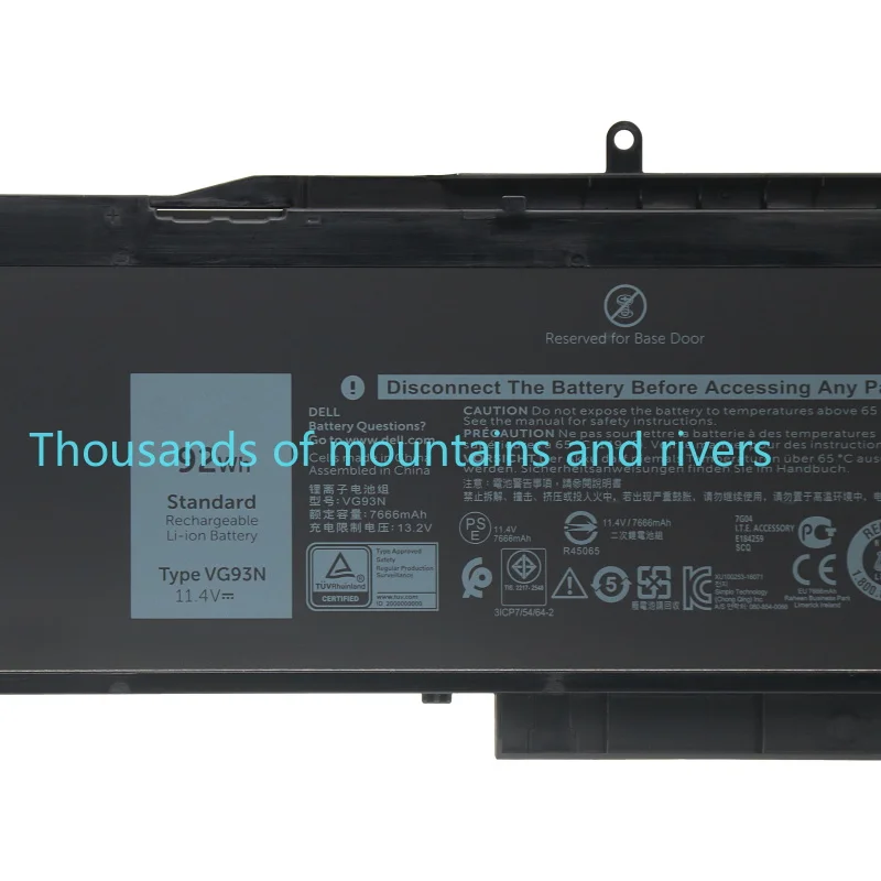 

11.4V 92WH New VG93N Laptop Battery for Dell Precision 15 3520 3530 E5590 Latitude 15 5580 5590 5591 WFWKK