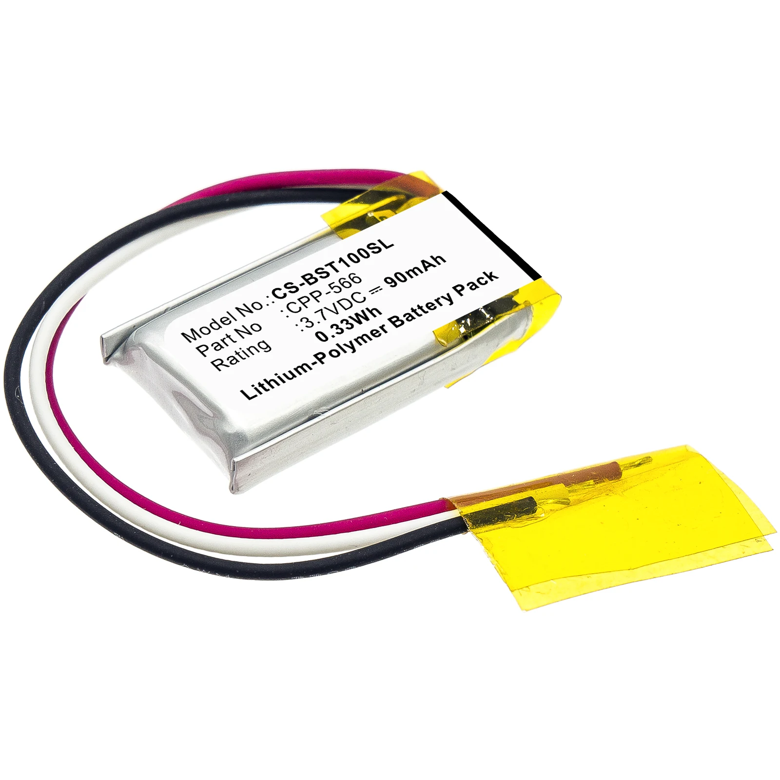 

Li-Polymer Wireless Headset Battery for Beats, 3.7V, 90mAh , Compatible Models: PB1, PB2, PB3, Powerbeats 2, Powerbeats 3