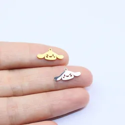10pcs Wholesale StainlessSteel Mirro Shiny Polished Pretty Women Charm Pendant DIY Necklace Bracelets PVD Pated Colorless
