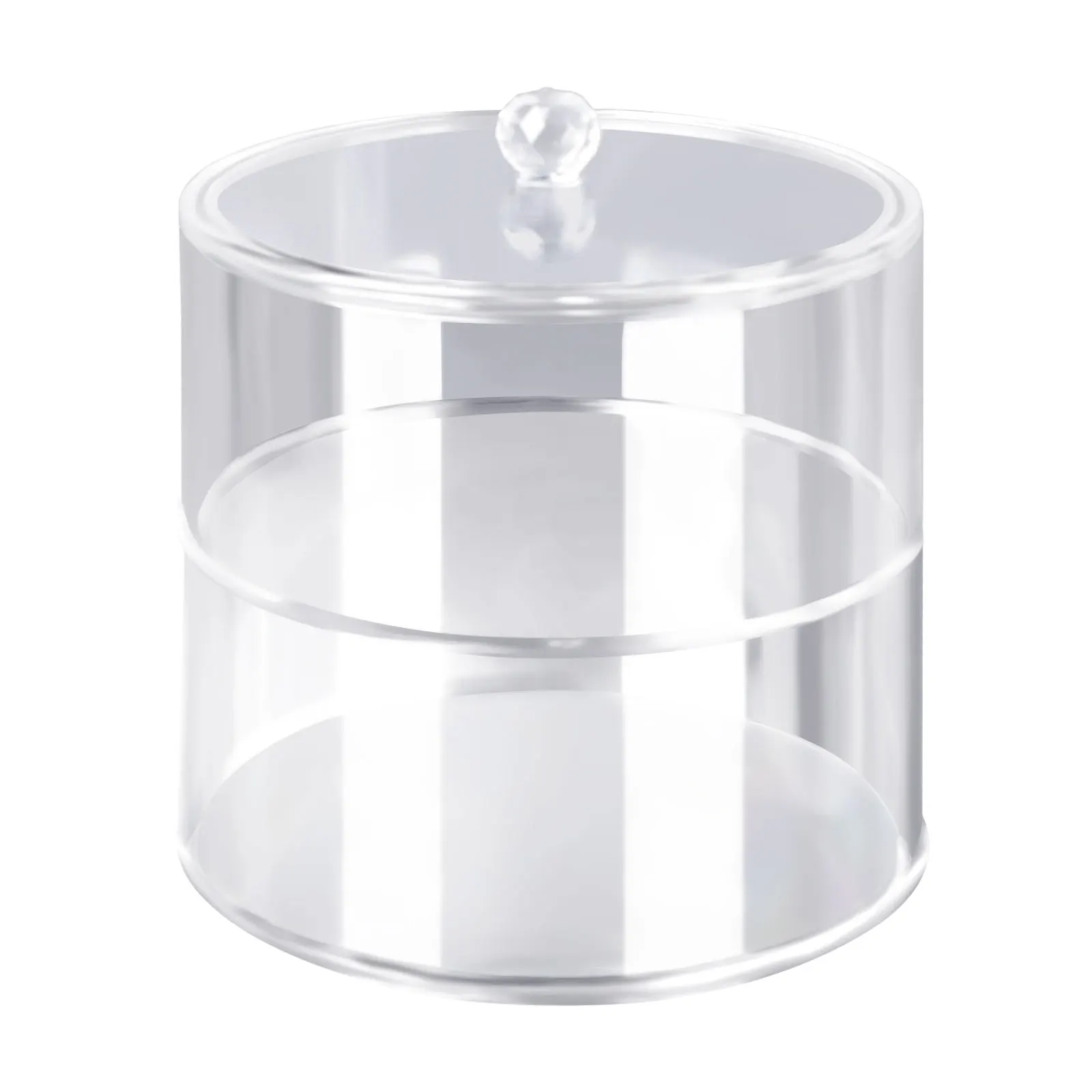 

ZK40 Acrylic Belt Organizer 2 Tiers Transparent 5.5in Diameter Strong Light Belt Display Case