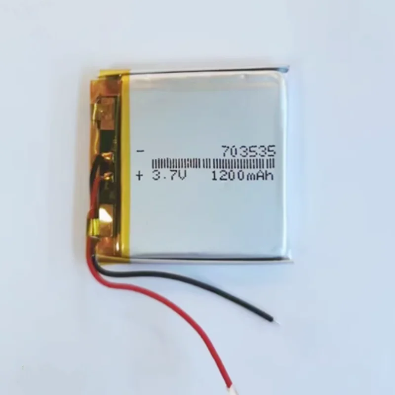 3.7V 1200mAh 703535 Rechargeable Li-ion Battery For MP3 GPS Navigator DVD Recorder Headset E-book Camera Led Batteria
