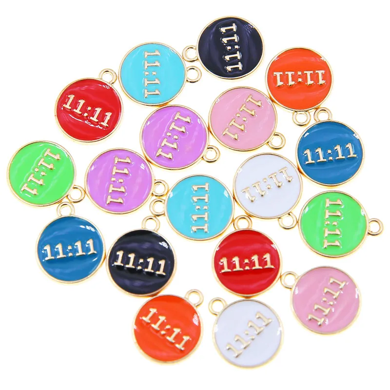 50pcs drip oil number 17*14mm alloy small pendant diy jewelry for earrings keychain bracelet pendant accessories listing