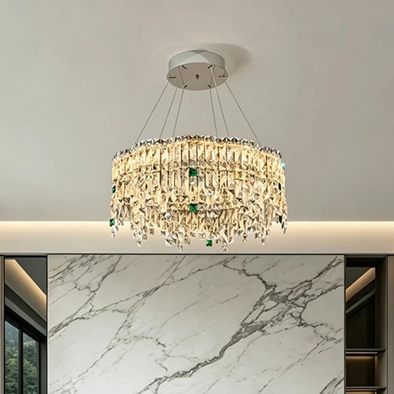 Home Decoration Pendant Lights, Luxury Crystal Living Room Chandelier, Bedroom Pendant Lamp, Ceiling Light, Indoor Lighting