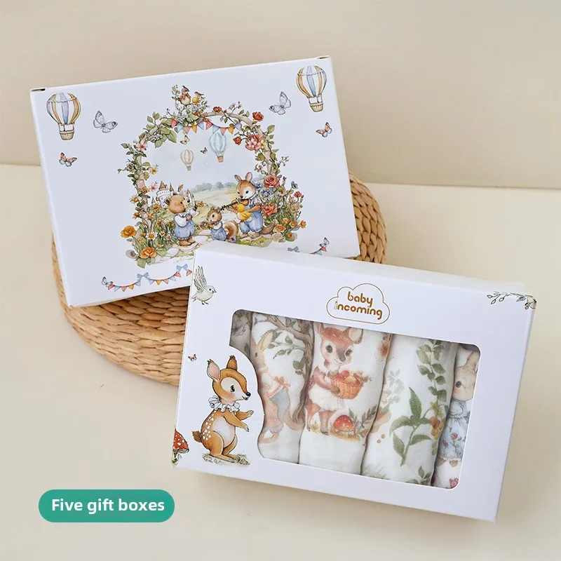 3pc/5pcs Cotton Baby Towel Guaze Burp Cloths for Newborn Babies Accessories Face Towel Muslin Squares Baby Shower Gift