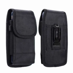 Portable Solid Black Phone Pouch Fanny Pack Belt Clip Without Carabiner Hanging Waist Storage Bag Women Men's Outdoor Phone Bag