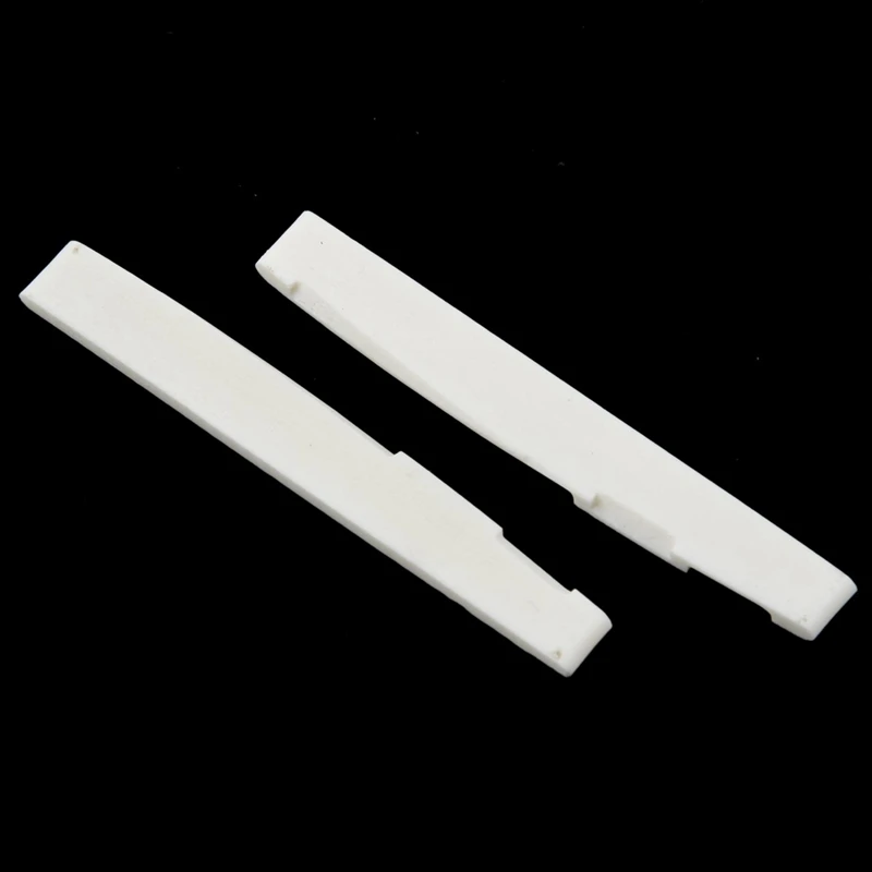 4X 6 String Acoustic Bone Bridge Guitar Slotted Saddle Guitar Parts