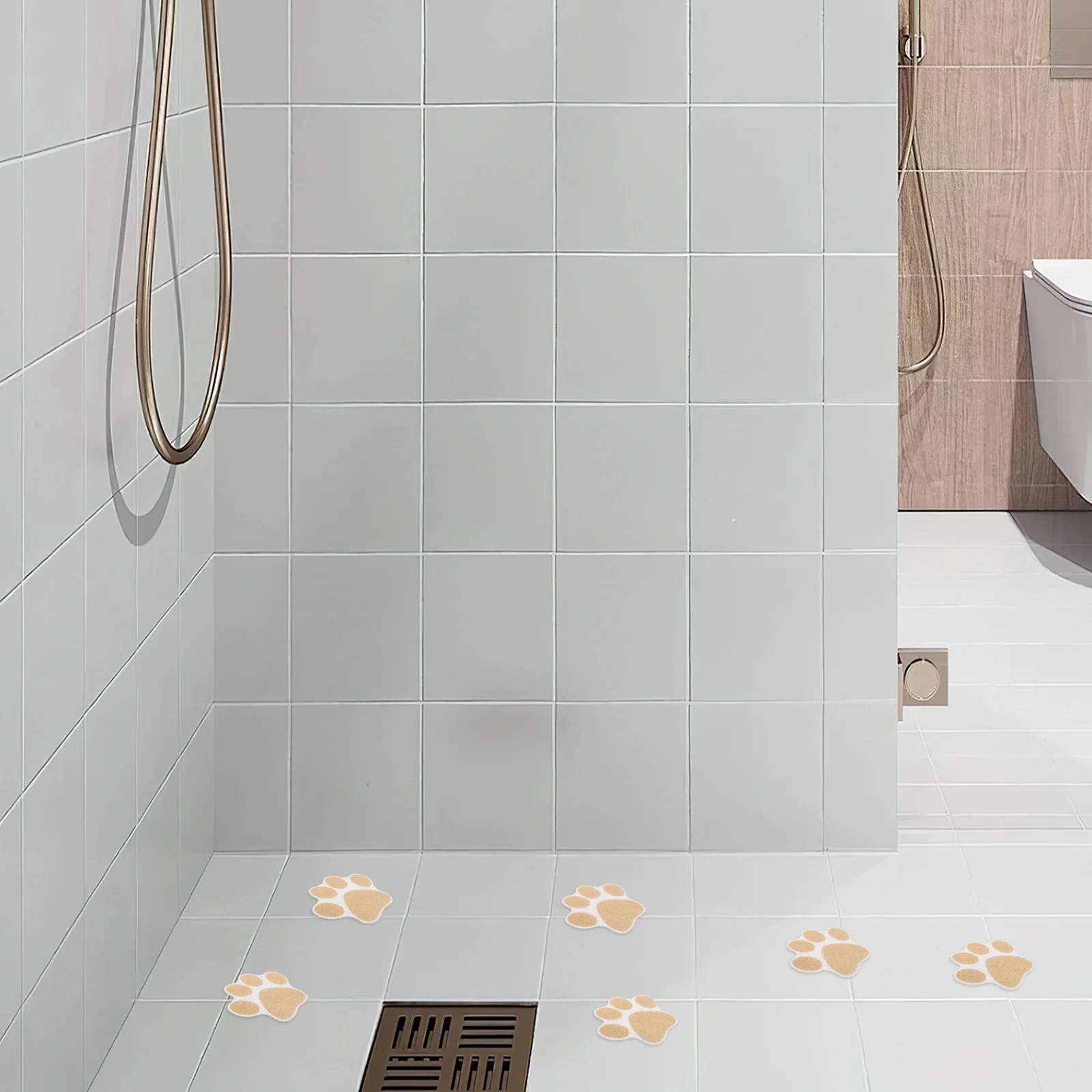 

20Pcs Dog Paw Print Non-Slip Bath Stickers Adhesive Anti-Skid Shower Safety Decals for Bathroom Paw Stickers Shower Strips