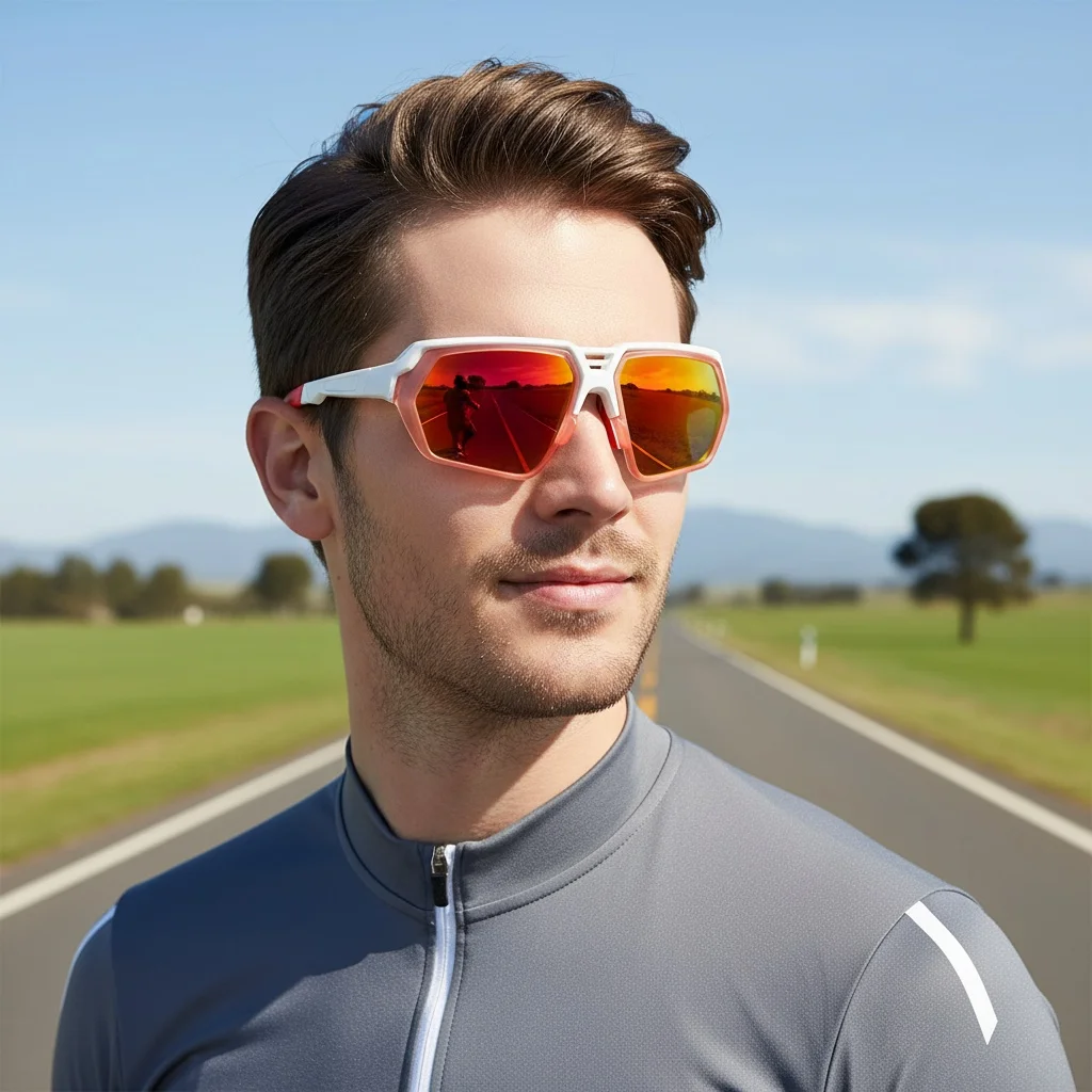 Fahrradbrille, Outdoor-Golf-Sonnenbrille, reflektierende Angellupen, Wanderbrille, Augenschutz-Sonnenbrille 20968