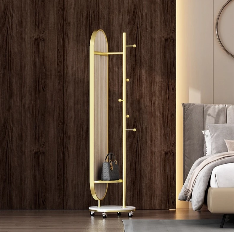 مرآة معلقة فاخرة قابلة للدوران لكامل الجسم، مرآة معلقة متعددة الوظائف لغرفة النوم الاسكندنافية، أرضية منزلية متعددة الوظائف