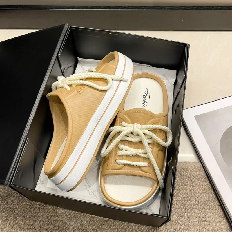 

Эва тапочки на толстой подошве с ощущением пошага на фекалах Корейская версия модная и классическая парусиновая обувь