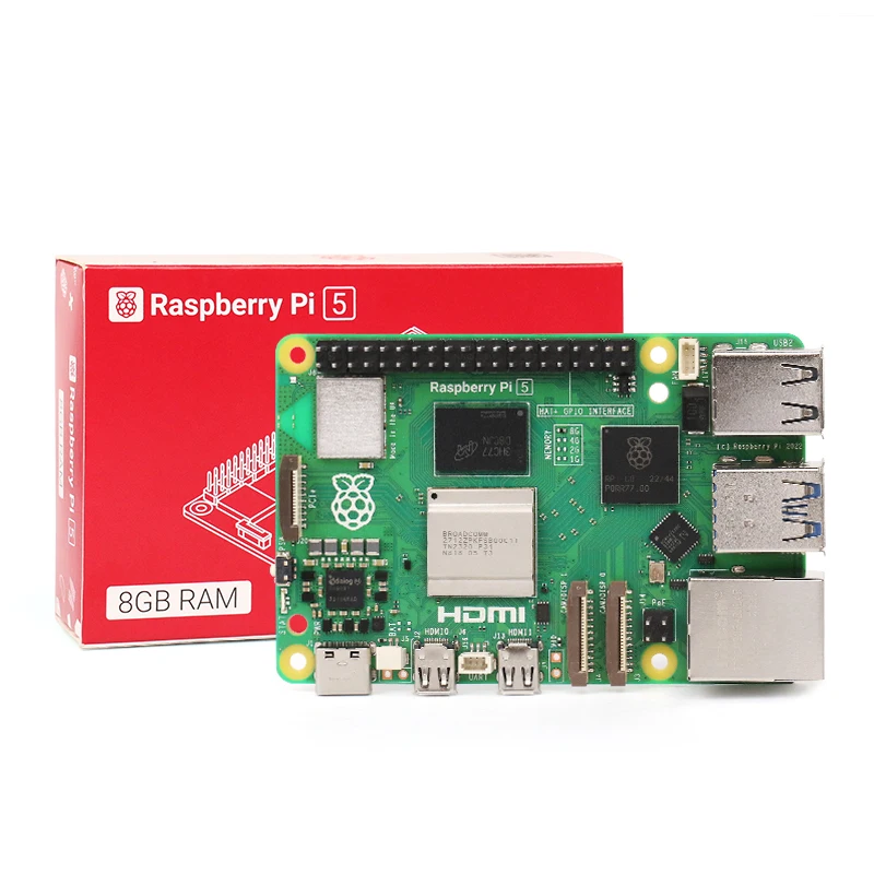 Carte de développement Raspberry Pi 5 2GB/4GB/8GB/16GB pour ordinateur monocarte (SBC)
