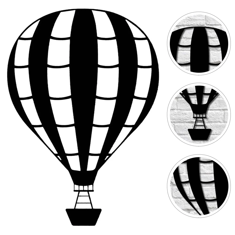 

Wall Decor Hot Air Balloon Decoration Locket Scene Hanging Black Iron Child Lighthouse Outdoor