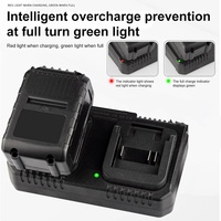 Dual-Ports Battery Fast Charger With Overload Protection For Power Tool Batteries For Makita 18V/21V Lithium Battery