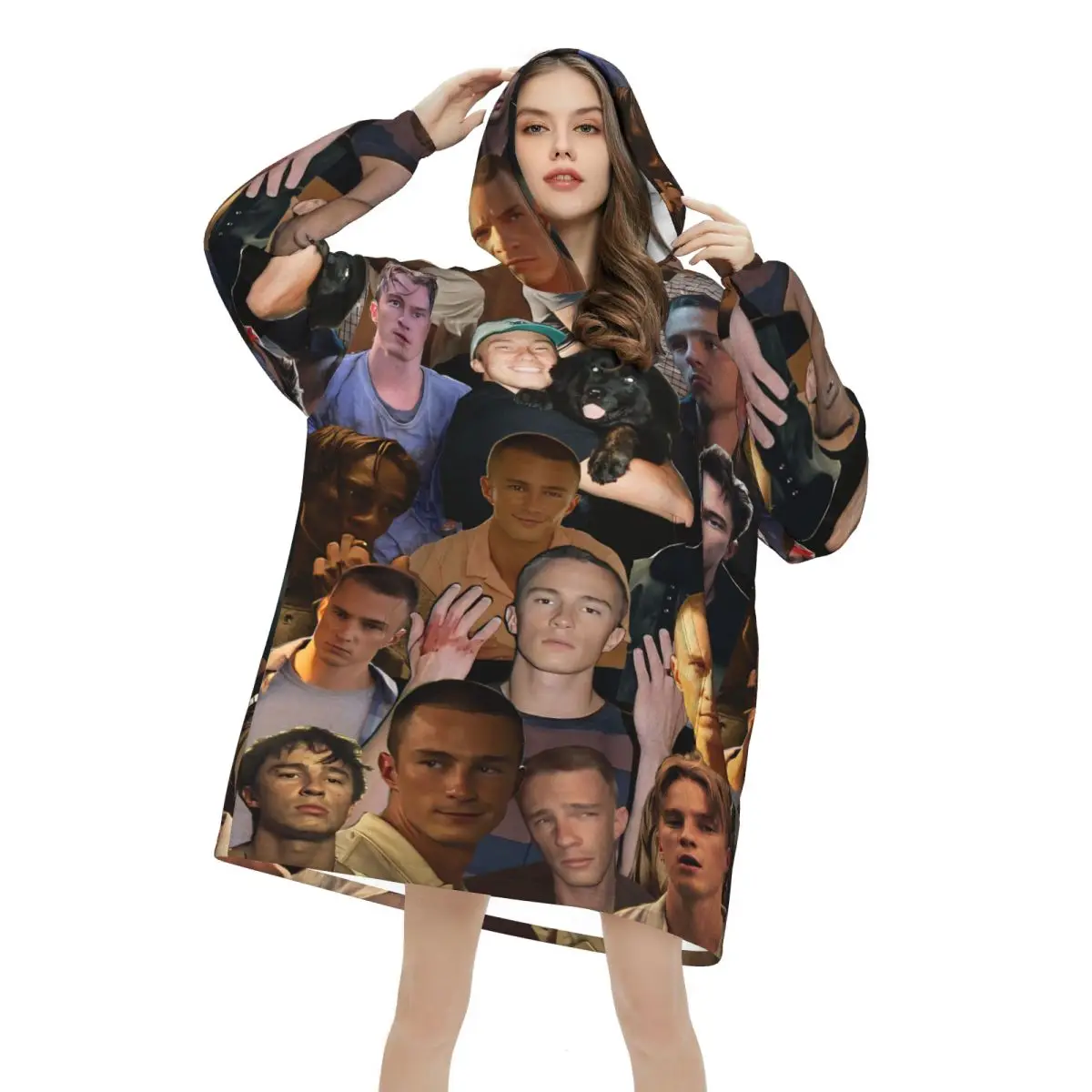 Starkey Rafe Cameron Oversized Blanket Hoodie Sweatshirt Long Fleece Hooded Wearable Blanket with Large Pocket for Women Men