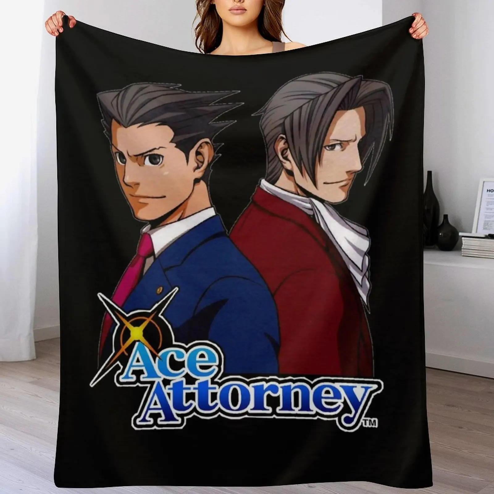 Photographic Famicom Copy Of The Great Ace Attorney Throw Blanket Soft Warm Blanket Gift for Men Women Adults