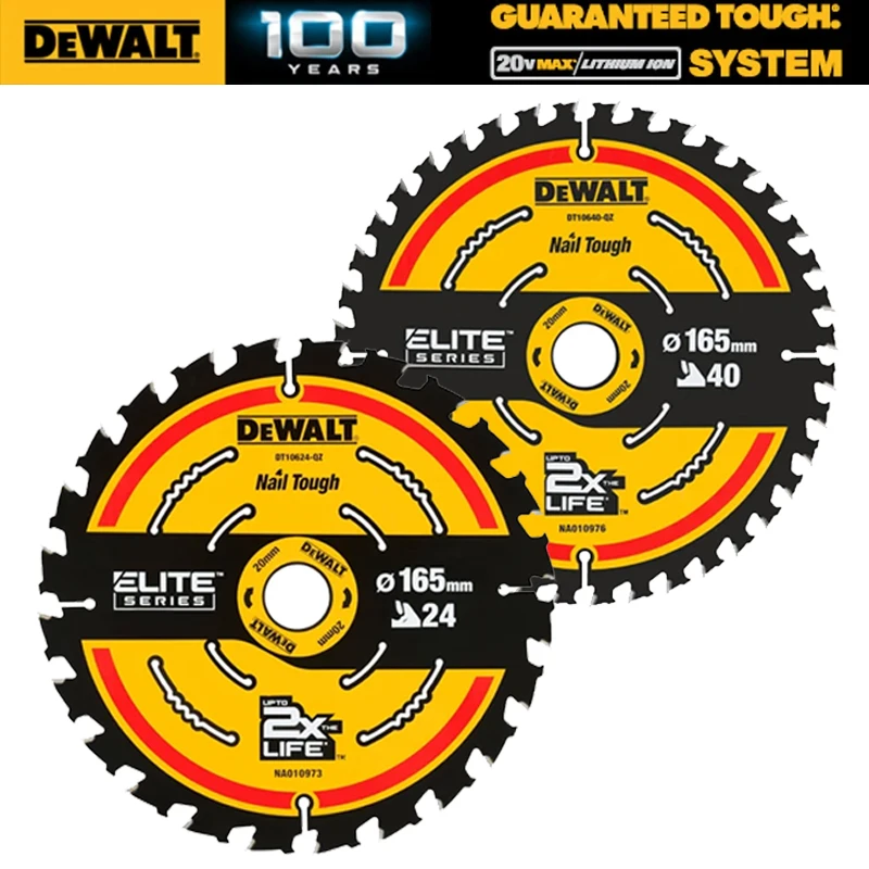 Dewalt-lâmina de Serra Circular Dt10624 Dt10640 24t 40t 165 mm 20 mm Dt10624-qz Dt10640-qz