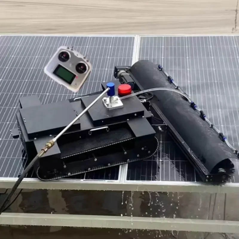 Solar Panel Cleaning Robot Automatic Photovoltaic Module Washer Remote Control Self Cleaning Device for Home and Commercial
