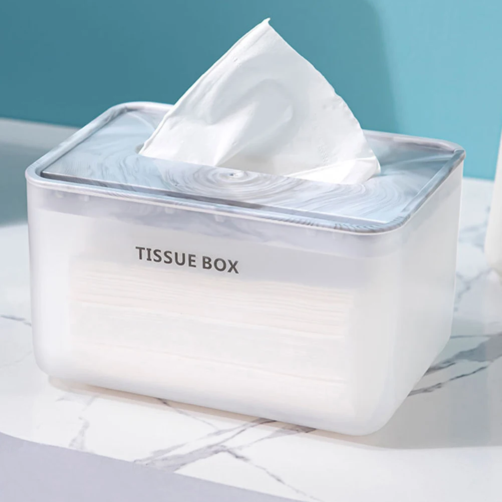 

1pc Marble Tissue Box Paper Towel Holder Creative Plastic Boxes Home Storage Phone Rack Reusable Design Stylish Appearance