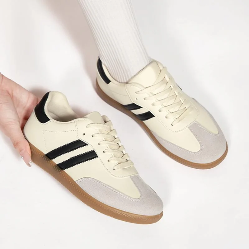 Women Tennis Sneakers Flats Ladies Fashion Mixed Colors Lace-up Vulcanized Shoes Spring Autumn Woman Outdoor Trainers Footwear image 6