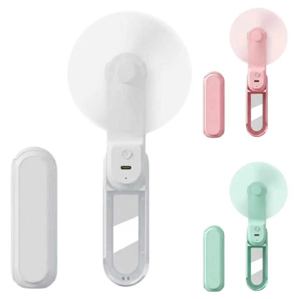 3 IN 1 Handheld Mini Fan USB Rechargeable 3 Gears Folding Flashlight Fan 1200 MAh Lightweight Pocket Silent Fan Summer Outdoor