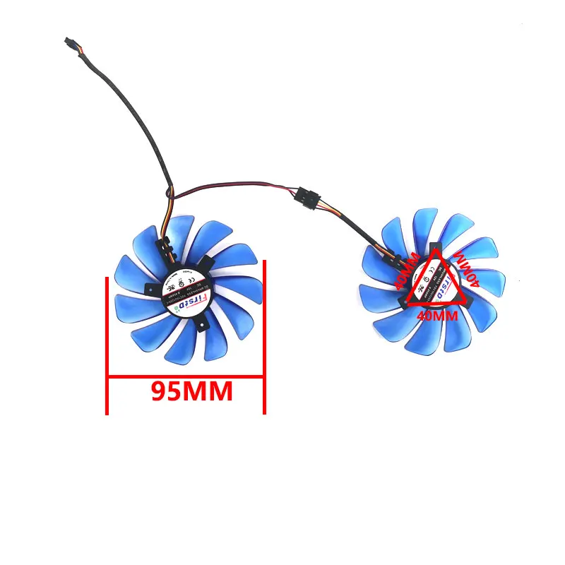 New HIS cooling fan FDC10H12S9-C 4PIN RX580 RX590 GPU fan for HIS RX 590 IceQ X ² OC 8GB Graphics Card Fan Replacement