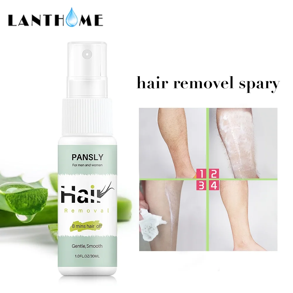 Depilatory Hair Removal Spray Cream Stop Hair Growth Inhibitor Treatment Spray Smooth Body Shrink Pores Skin Repair Essence Set