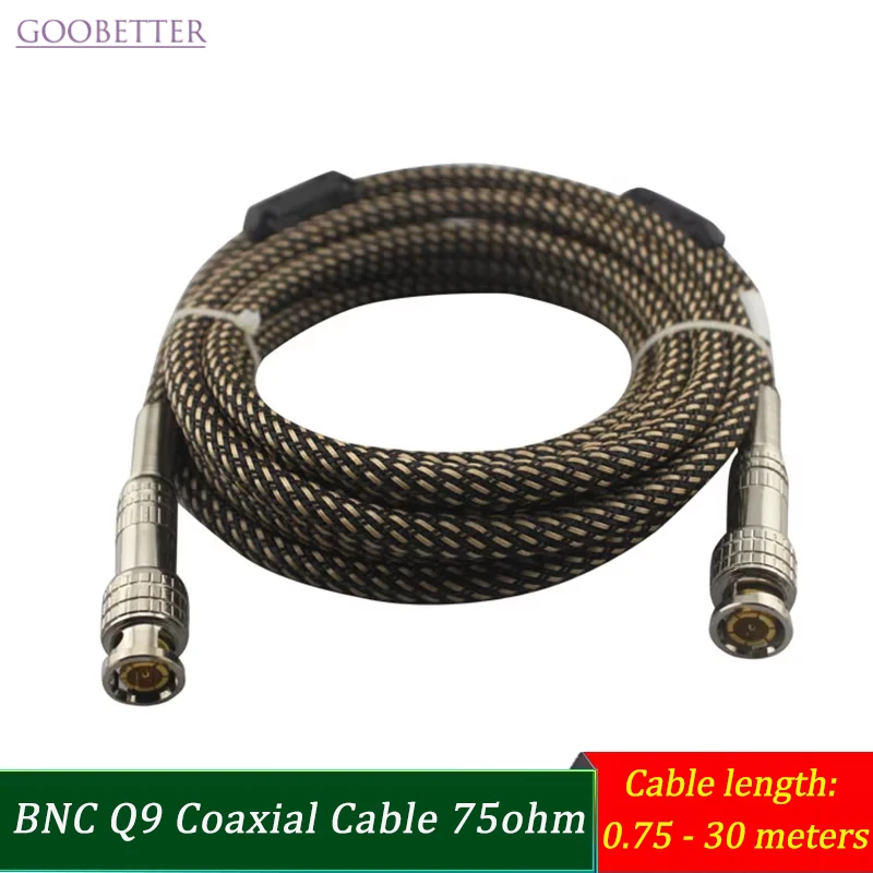 

BNC Q9 Coaxial Cable 75ohm Male to Female 90 Degree Right Angle for CCTV Surveillance Cameras HIFI Audio Video Connection G-B01